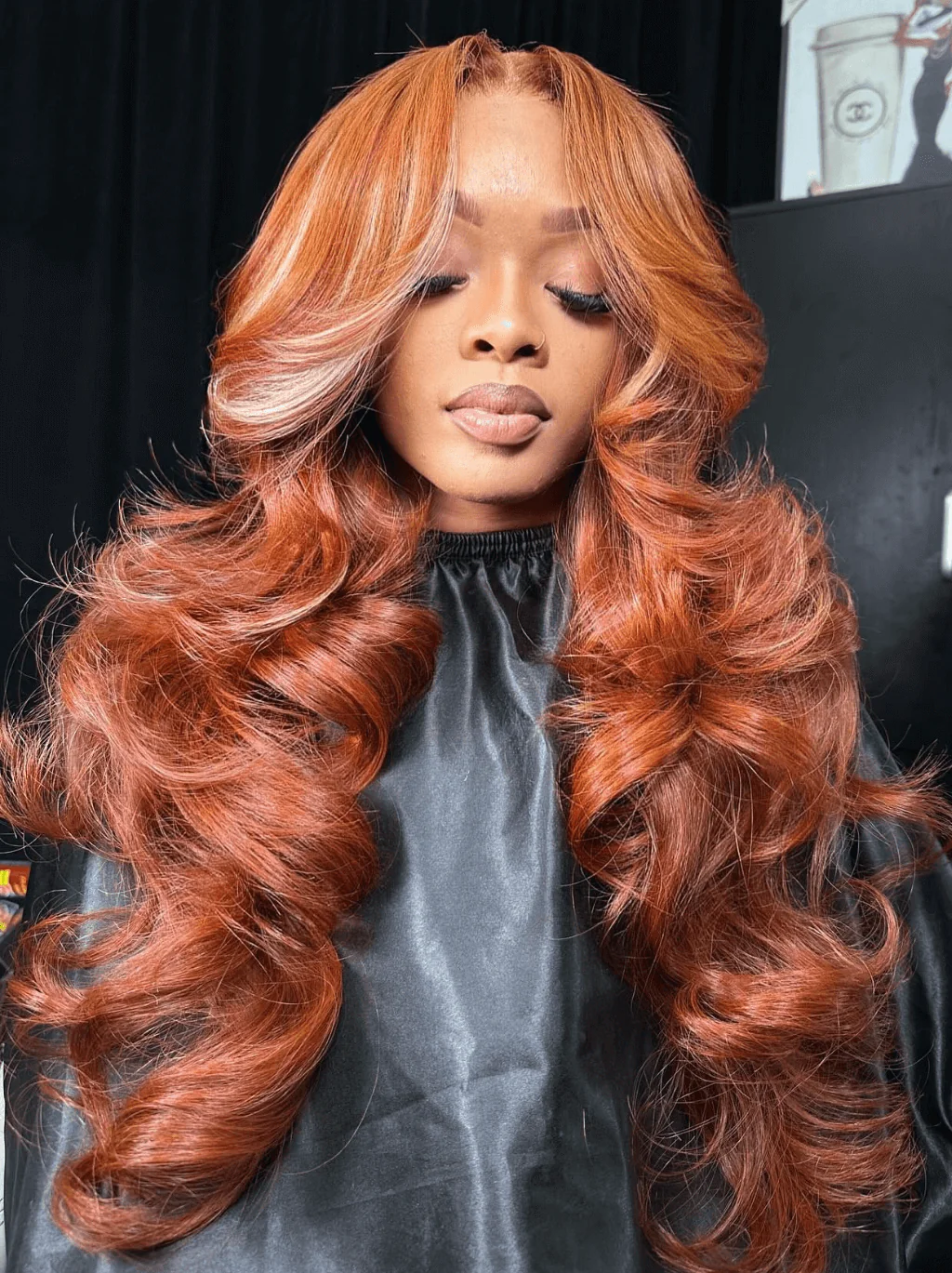Dorsanee Mocha Chocolate Reddish Brown Blonde Highlights Virign Human Hair Wig - Image 2