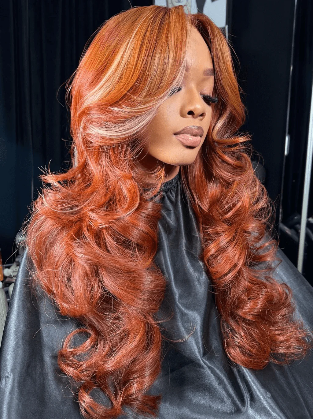 Dorsanee Mocha Chocolate Reddish Brown Blonde Highlights Virign Human Hair Wig - Image 3
