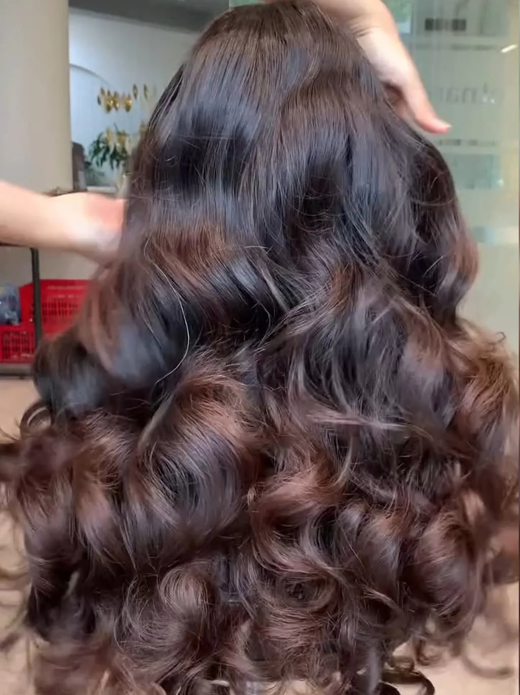 Dorsanee Ombre Black Dark Chocolate Brown Full Bouncy Loose Spiral Curls 13X4 Lace Front Human Hair Wigs 250 300 Density - Image 4