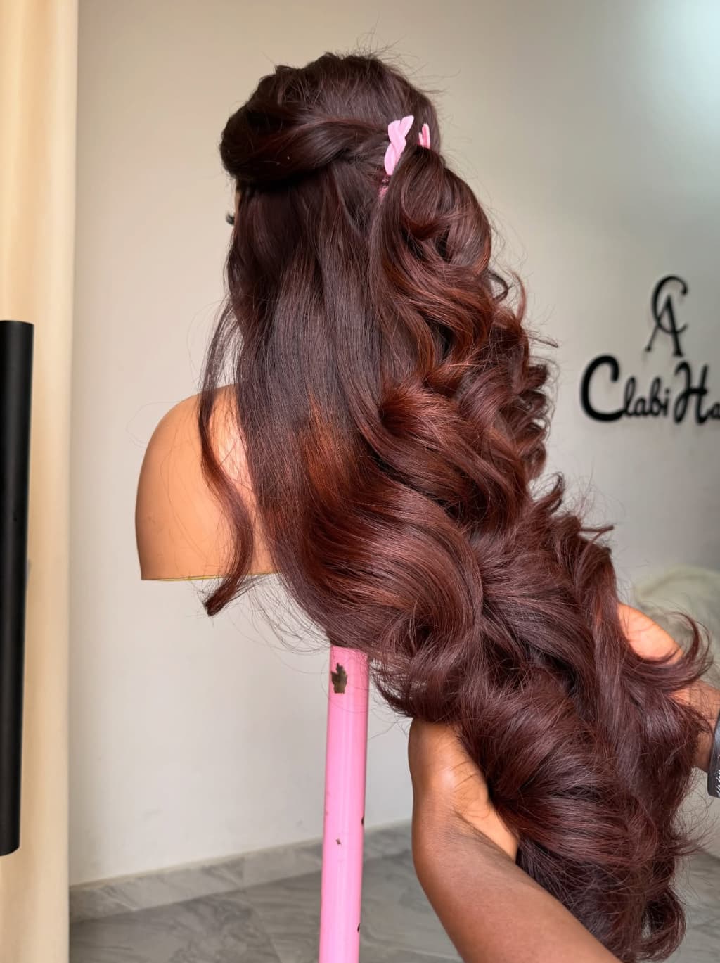 Dorsanee Ombre Black Reddish Brown Wavy 13X4 Lace Front Human Hair Wigs 250 300 Density - Image 2