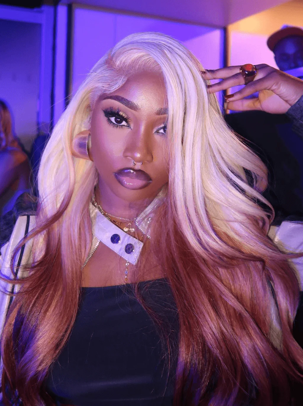 Dorsanee Ombre Blonde Light Brown Straight Body Wave Lace Front Human Hair Wigs - Image 2
