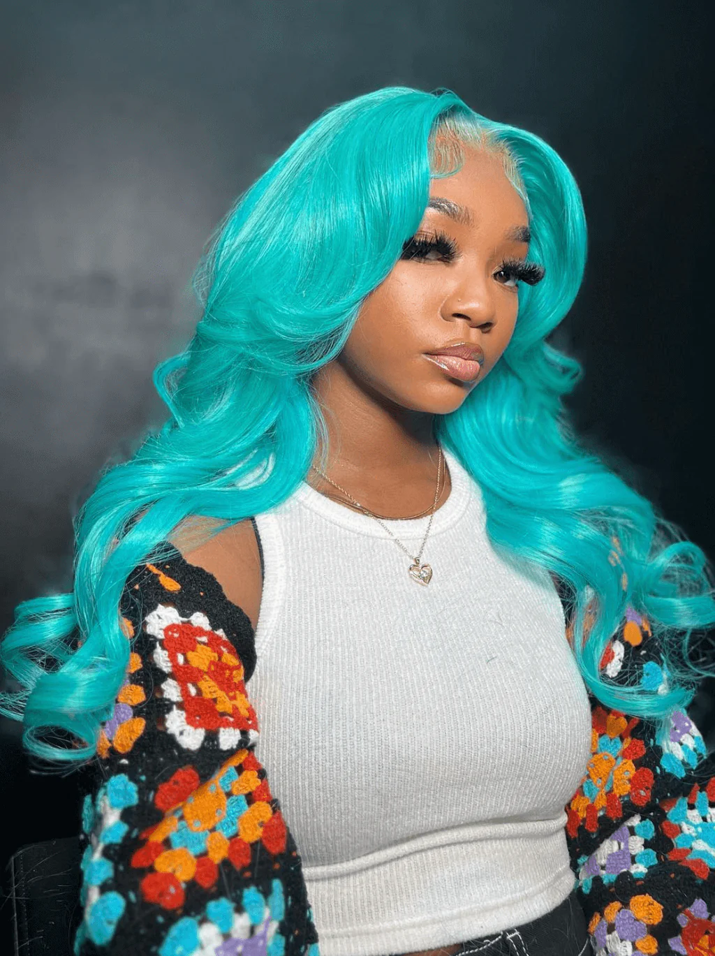 Dorsanee Pastel Green Curtain Bangs 13x4 HD Lace Front Human Hair Wigs - Image 3