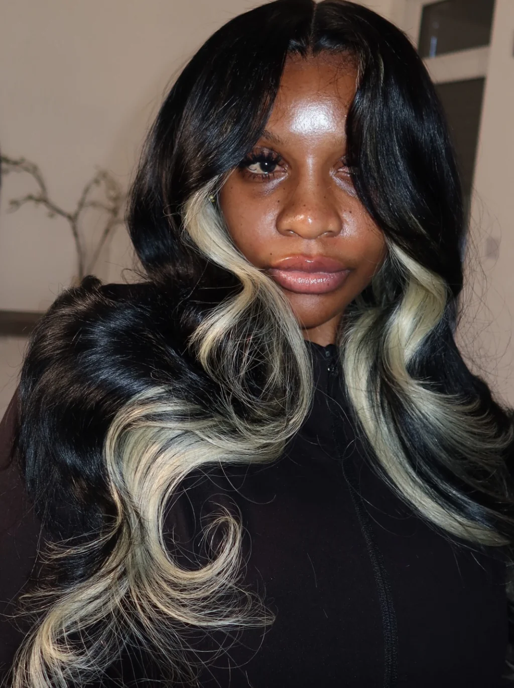Dorsanee Peekaboo Black Blonde 13x4 Lace Front Virgin Human Hair Wigs - Image 4