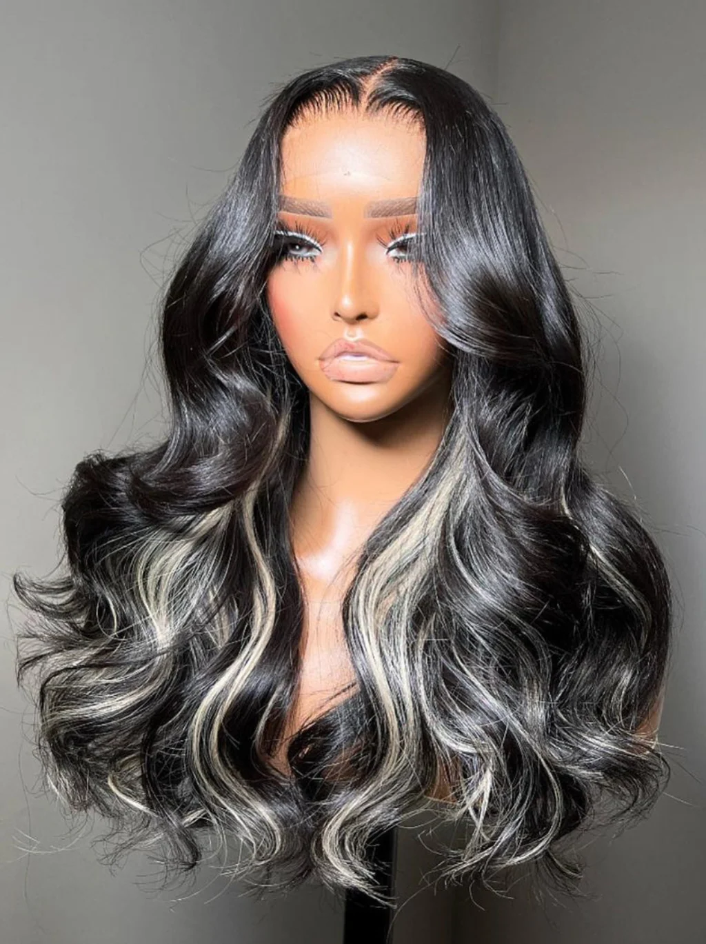 Dorsanee Peekaboo Black Wig With Blonde 99J Red Highlight Streaks 200 Density 13x4 Lace Front Body Wave Hair Wigs - Image 4