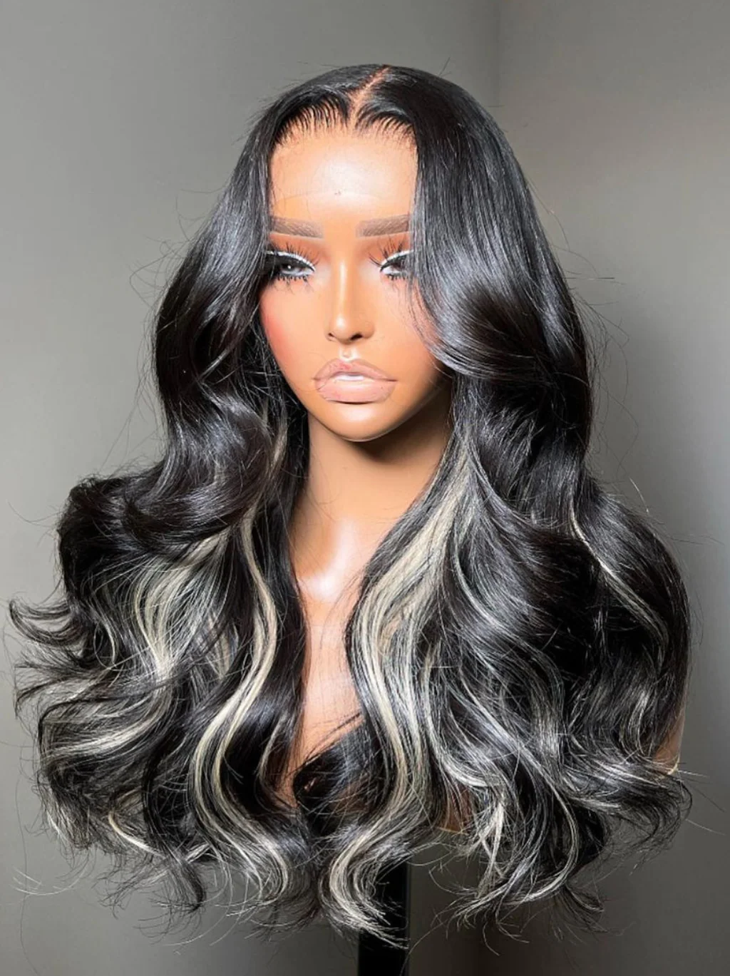 Dorsanee Peekaboo Black Wig With Blonde 99J Red Highlight Streaks 200 Density 13x4 Lace Front Body Wave Hair Wigs - Image 5