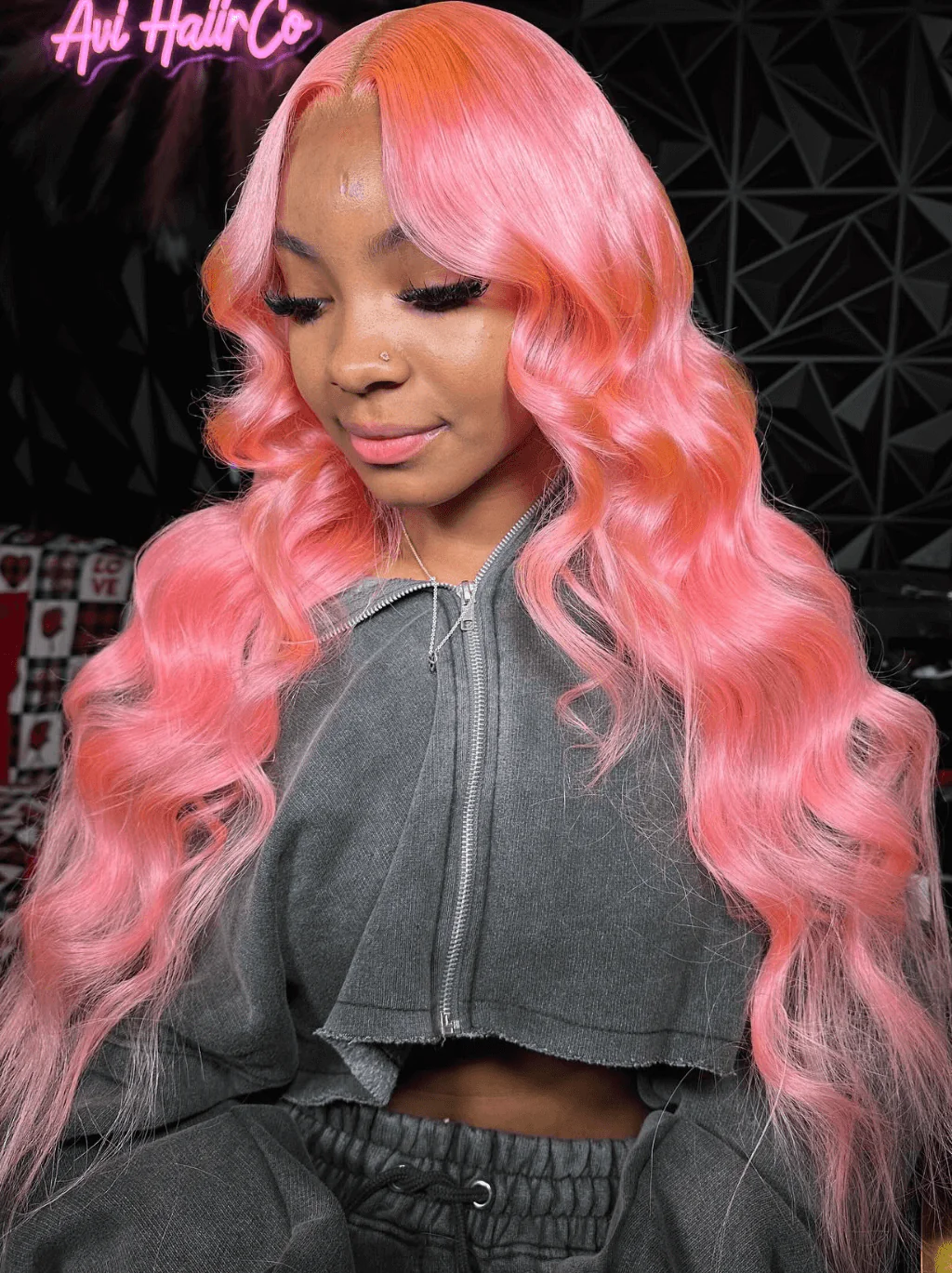 Dorsanee Pink Body Wave 13X4 HD Lace Front Virgin Human Hair Wigs 200 Density - Image 3