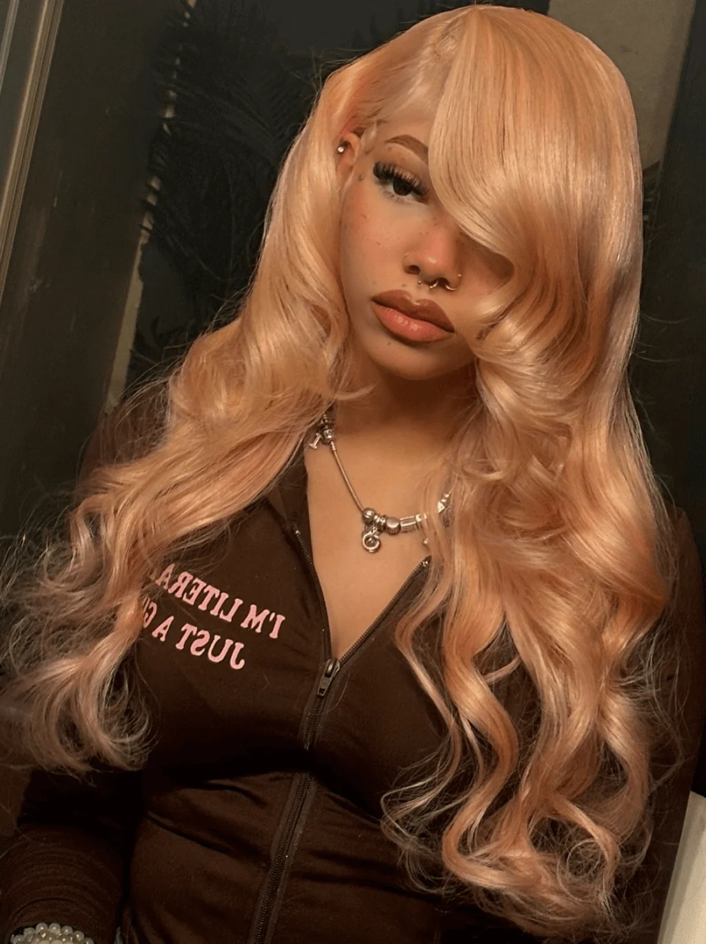 Dorsanee Pinkish Gold Strawbeerry Honey Blonde Body Wave Virgin Human Hair Wigs - Image 3