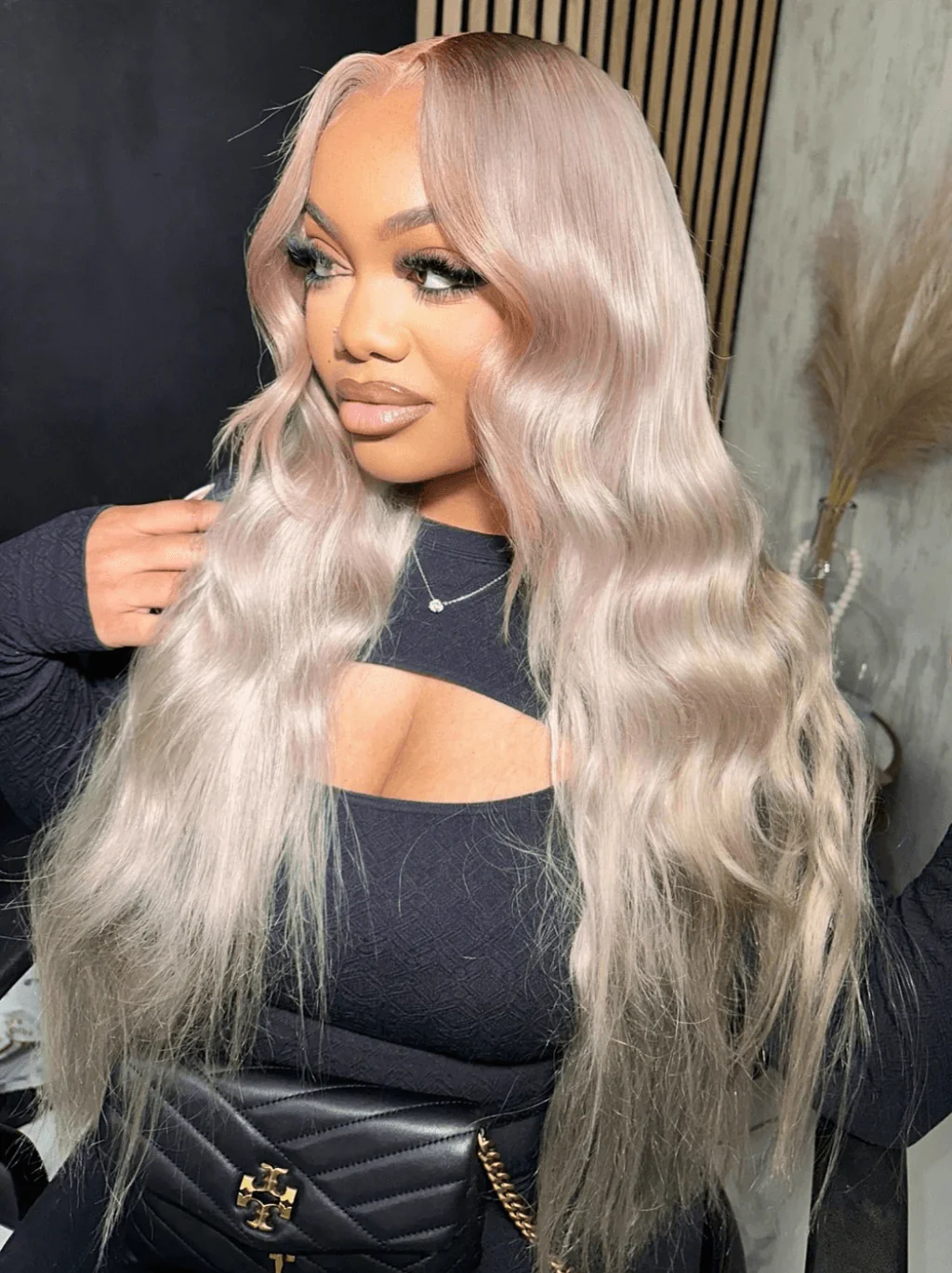 Dorsanee Platinum Strawberry Blonde 200 Density 13x4 Lace Front Human Hair Wig - Image 4