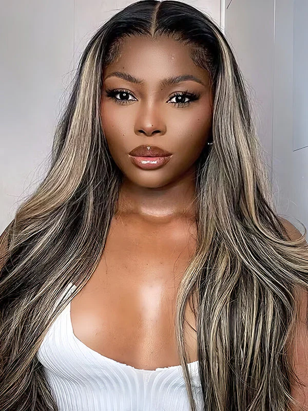 Dorsanee Pre Cut Balayage Light Brown Highlight Wear Go Glueless 9x6 Lace Closure Human Hair Wigs - Image 9