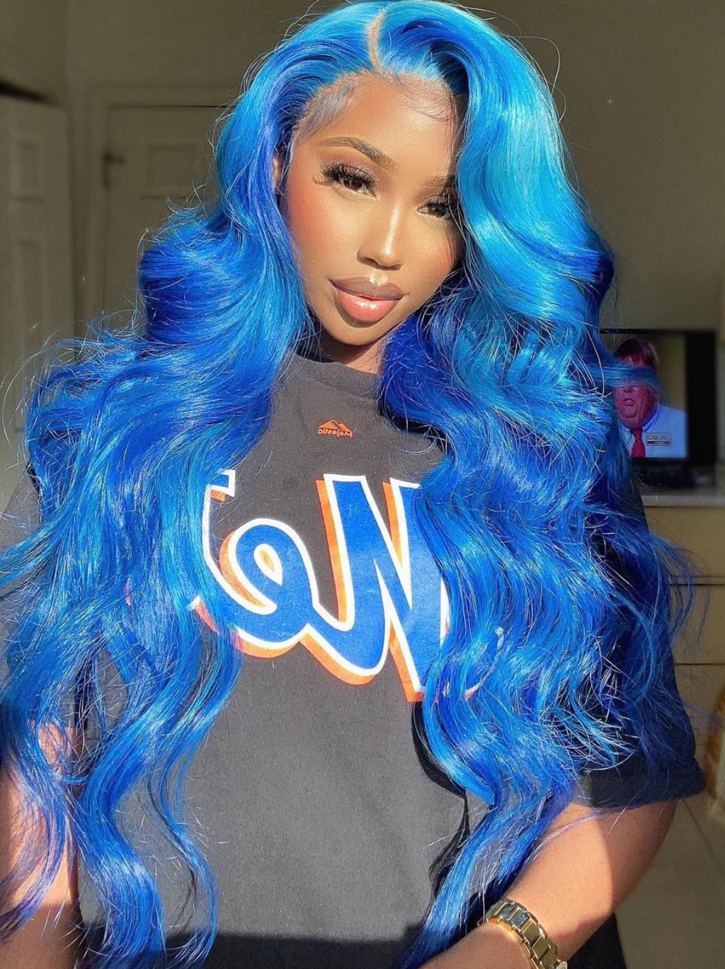 Dorsanee Royal Blue 200 Density 13x4 HD Lace Front Body Wave Virgin Human Hair Wigs - Image 4
