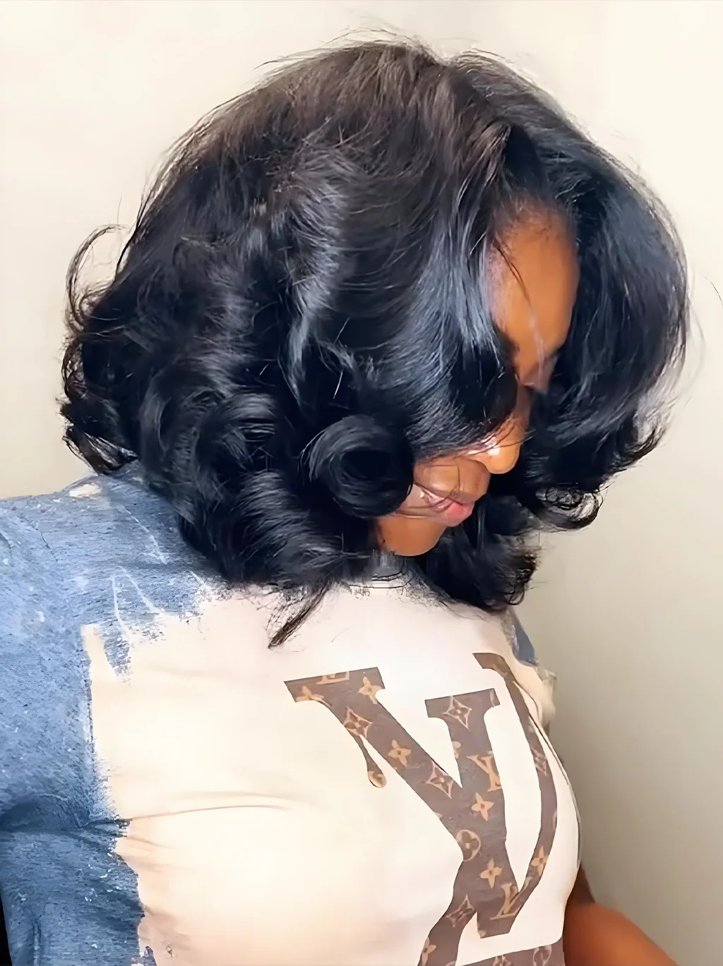 Dorsanee Short Bob Loose Body Wavy 13x4 Lace Front Virgin Human Hair Wigs - Image 2