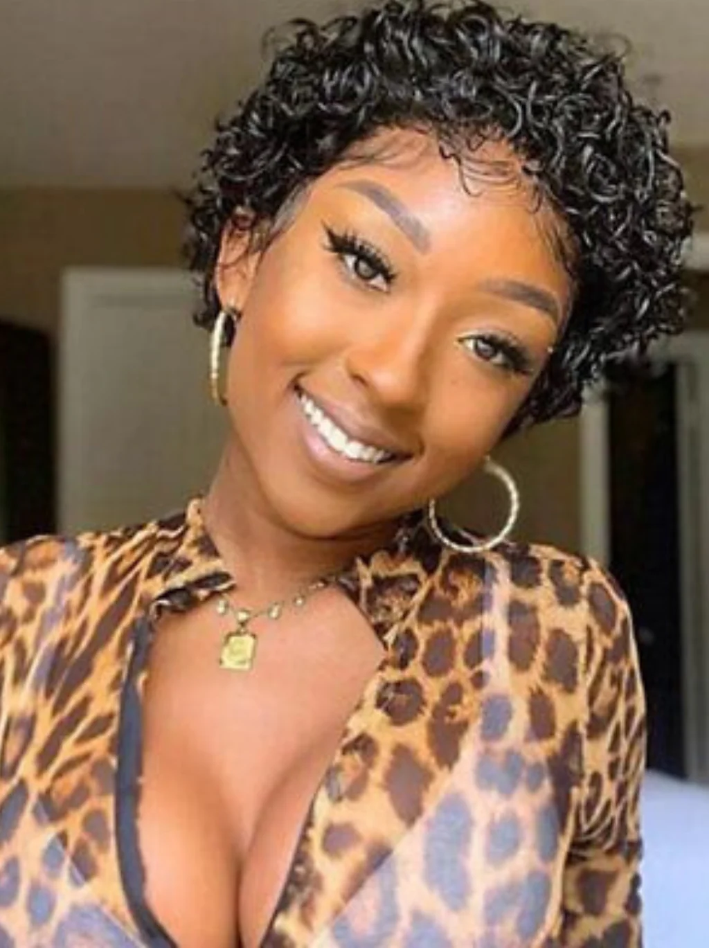 Dorsanee Short Pixie Cut Curly Virgin Human Hair Wigs （Limit 3 per order ） - Image 3