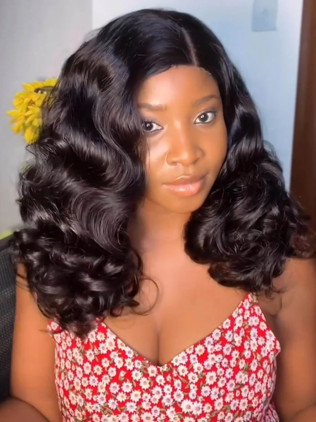 Dorsanee Shoulder Length Short Bob Loose Wave 13x4 Lace Front Human Hair Wigs - Image 2