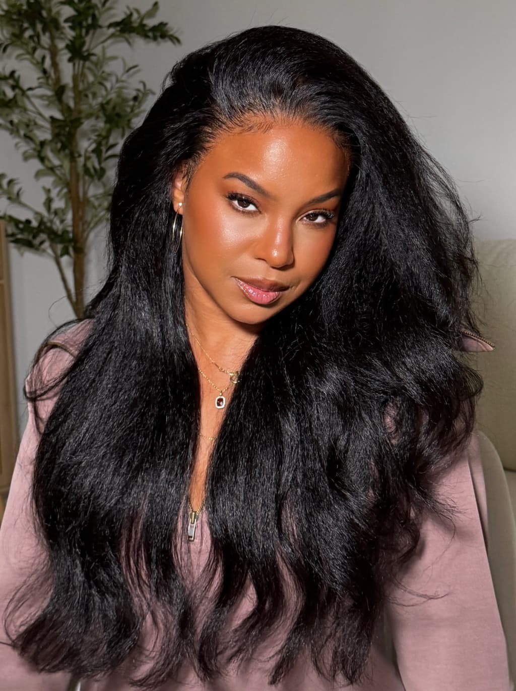 Dorsanee Soft Fluffy Yaki Loose Body Wave 13X4 Lace Front Human Hair Wigs 250 300 Density