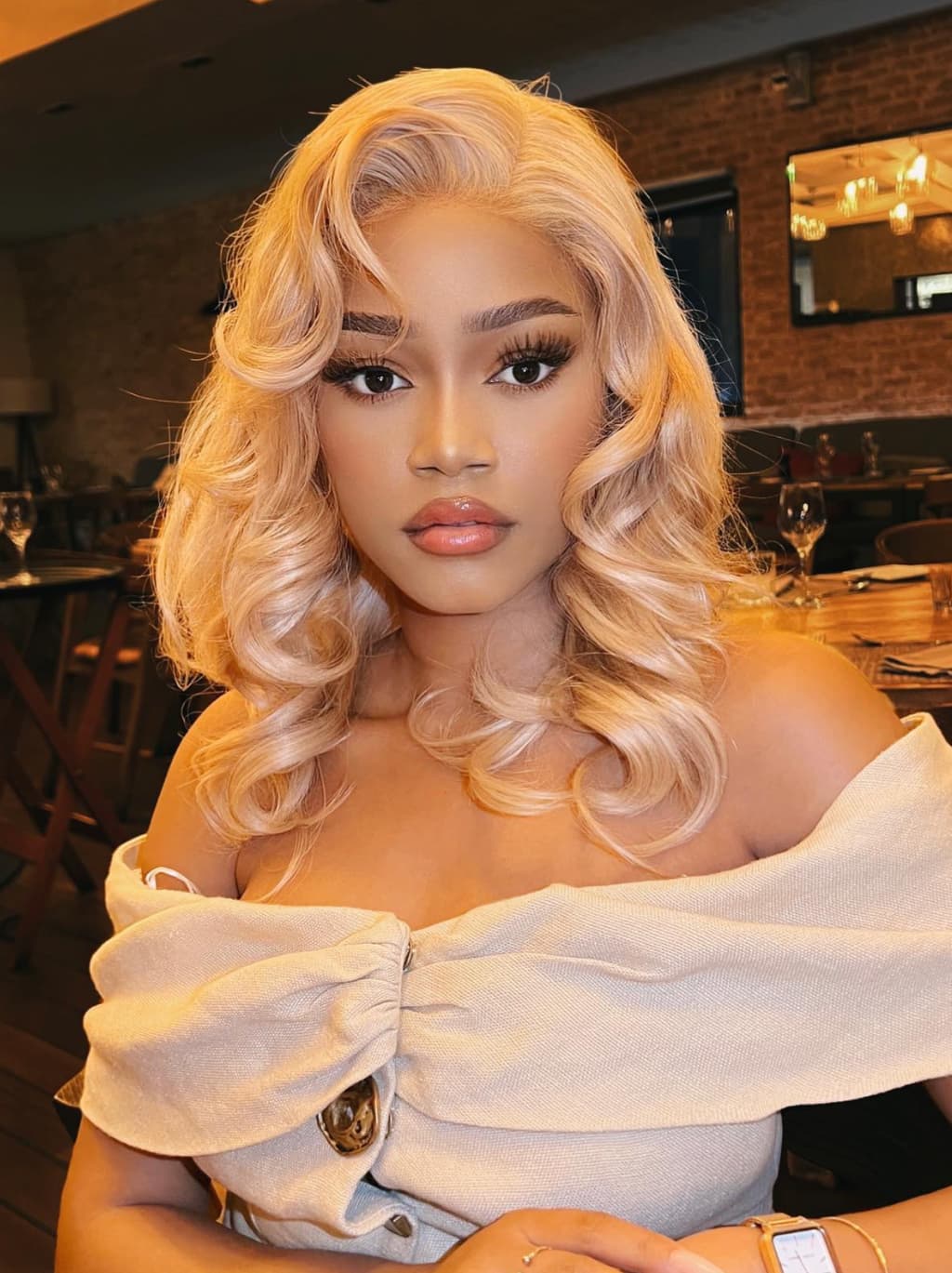 Dorsanee Strawberry Honey Blonde 13x4 HD Lace Front Human Hair Wig - Image 2