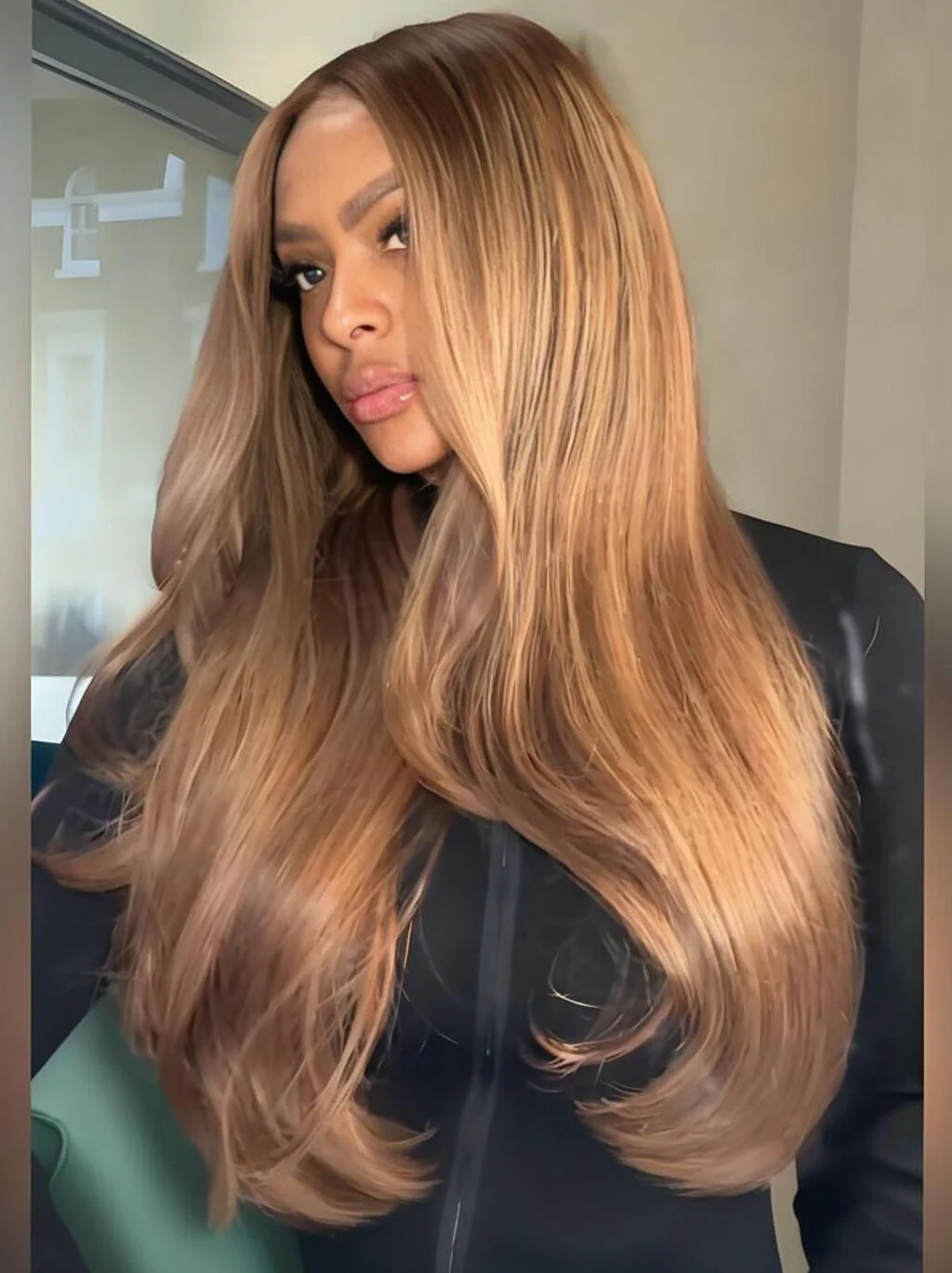 Dorsanee Strawberry Honey Blonde 13x4 Lace Front Virgin Human Hair Wigs - Image 4