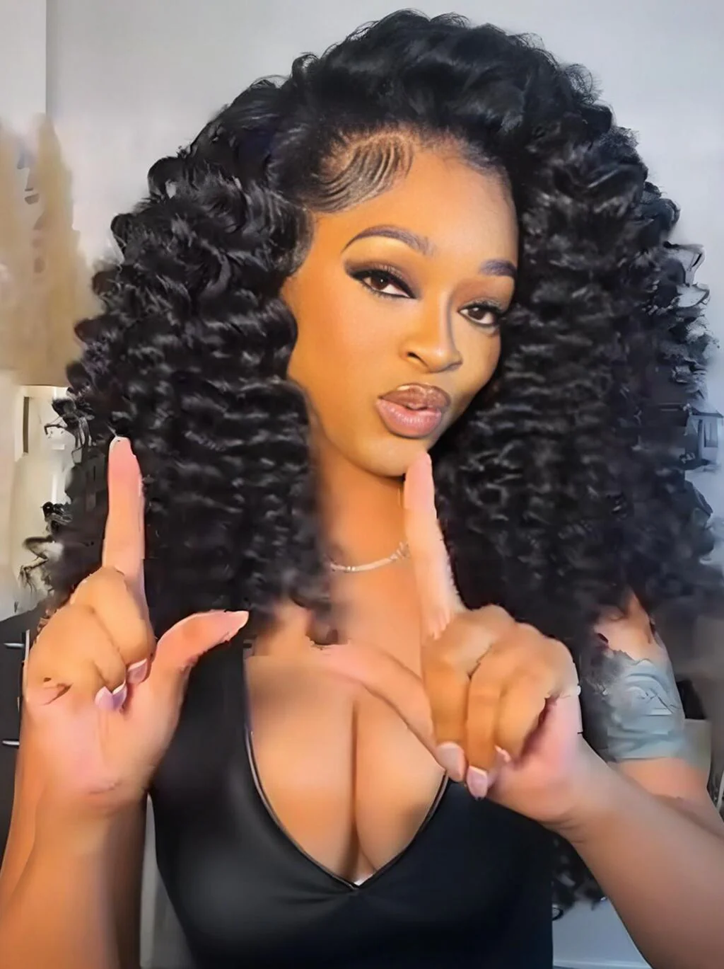 Dorsanee Tight Round Spiral Curls 13x4 Lace Front Human Hair Wig 250 300 Density - Image 3