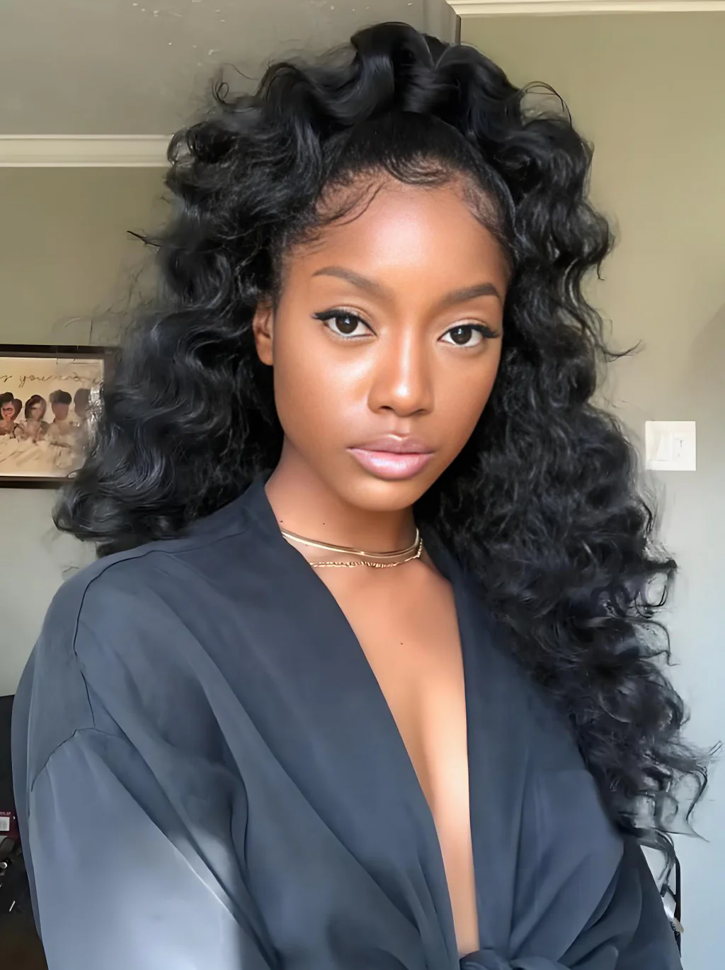 Dorsanee Voluminous Glam Loose Deep Wave 13x4 Lace Front Human Hair Wig 250 300 Density - Image 2