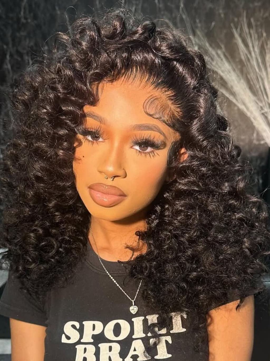 Dorsanee Voluminous Tight Curly 13x4 Lace Front Human Hair Wig 250 300 Density - Image 2