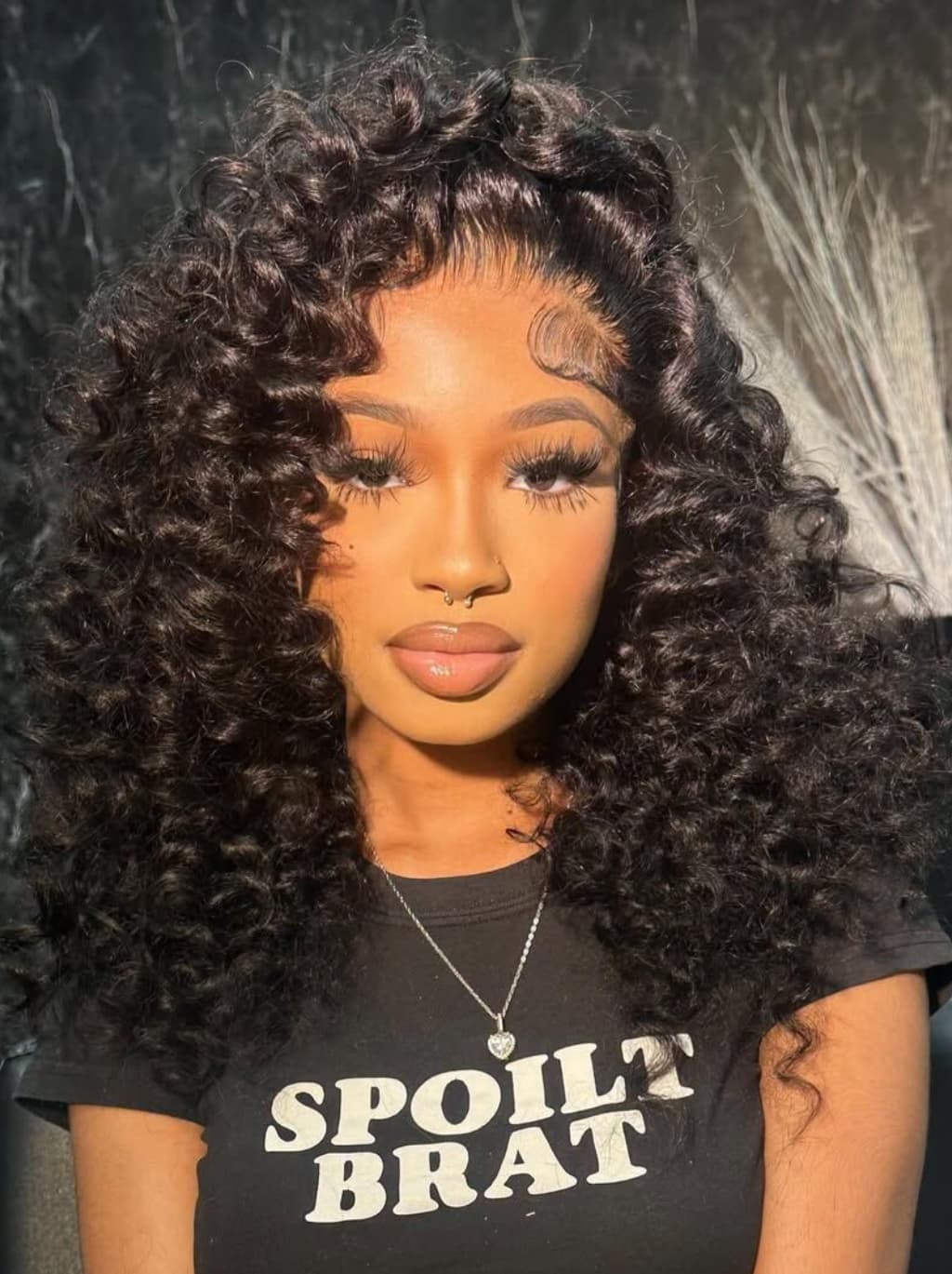 Dorsanee Voluminous Tight Curly 13x4 Lace Front Human Hair Wig 250 300 Density - Image 3