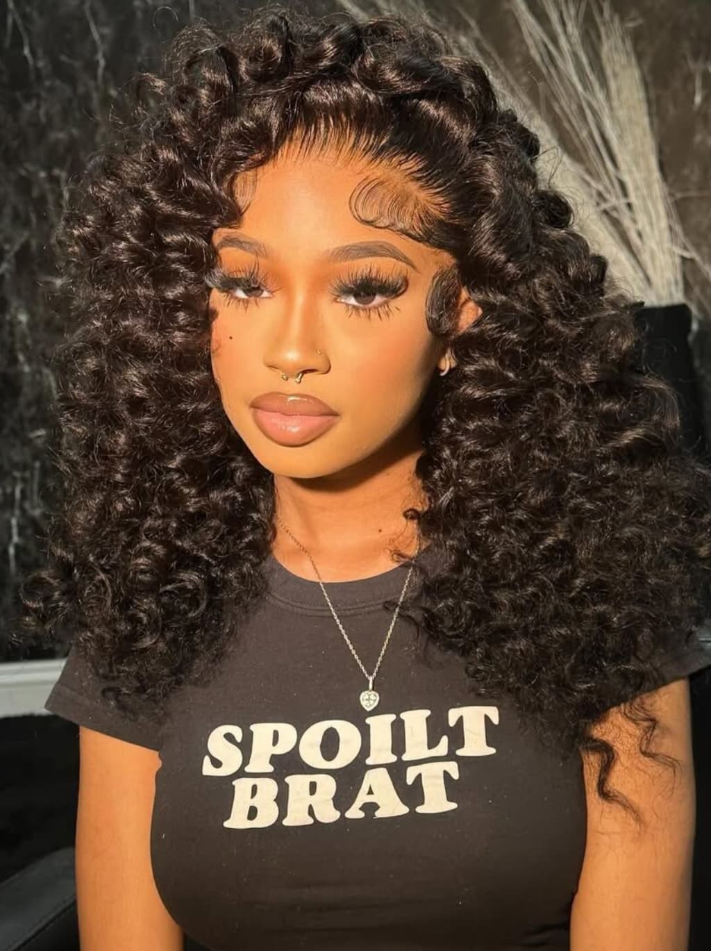 Dorsanee Voluminous Tight Curly 13x4 Lace Front Human Hair Wig 250 300 Density - Image 4