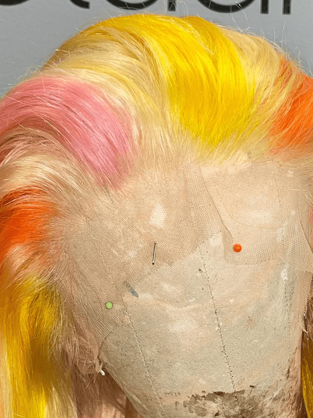 Dorsanee Yellow Pink Ginger Orange Multi Color 13x4 Lace Front Human Hair Wigs - Image 4
