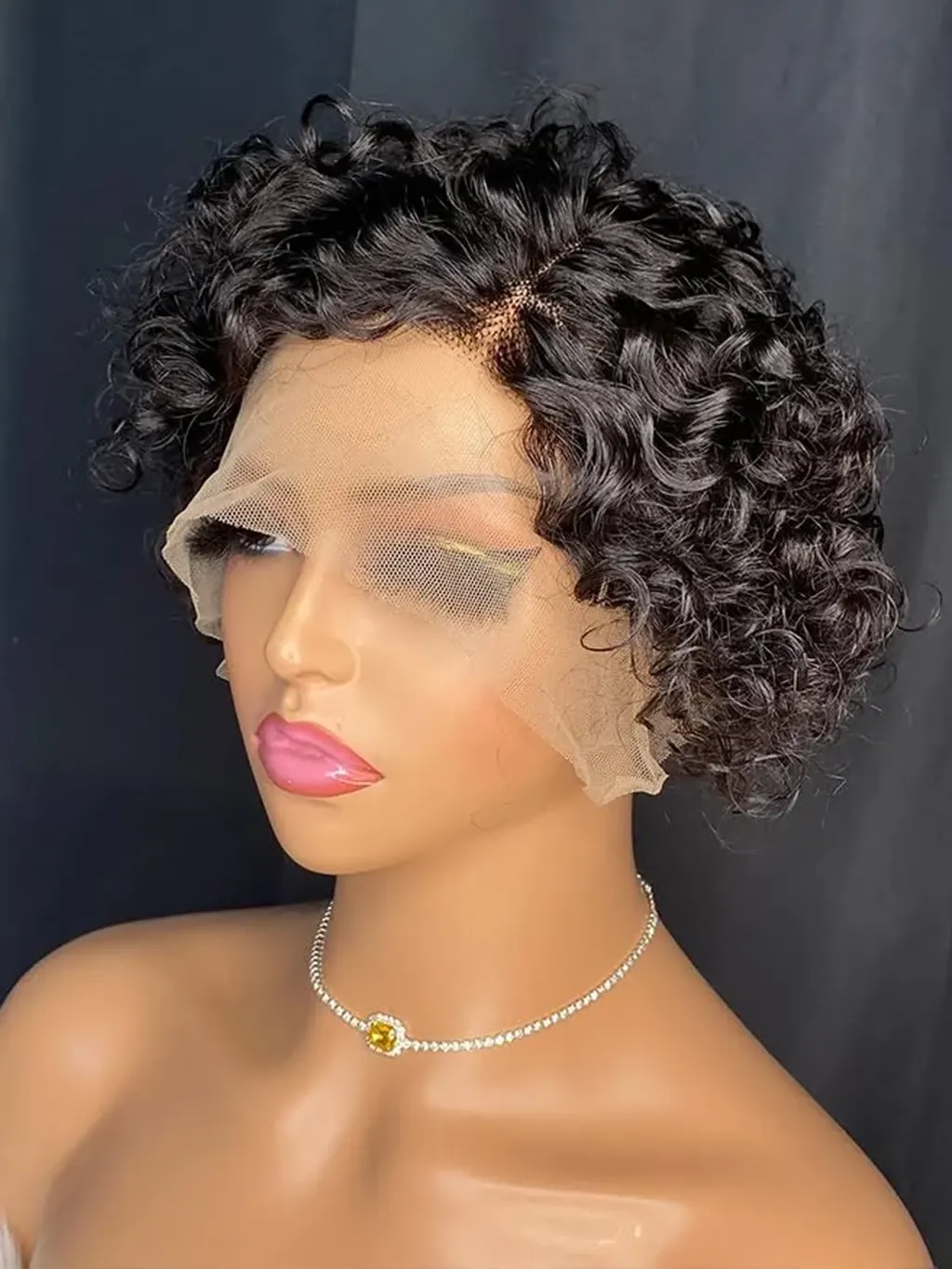 Dorsanee Pixie Cut Short Curly 13x4 Lace Front Human Hair Wigs - Image 5